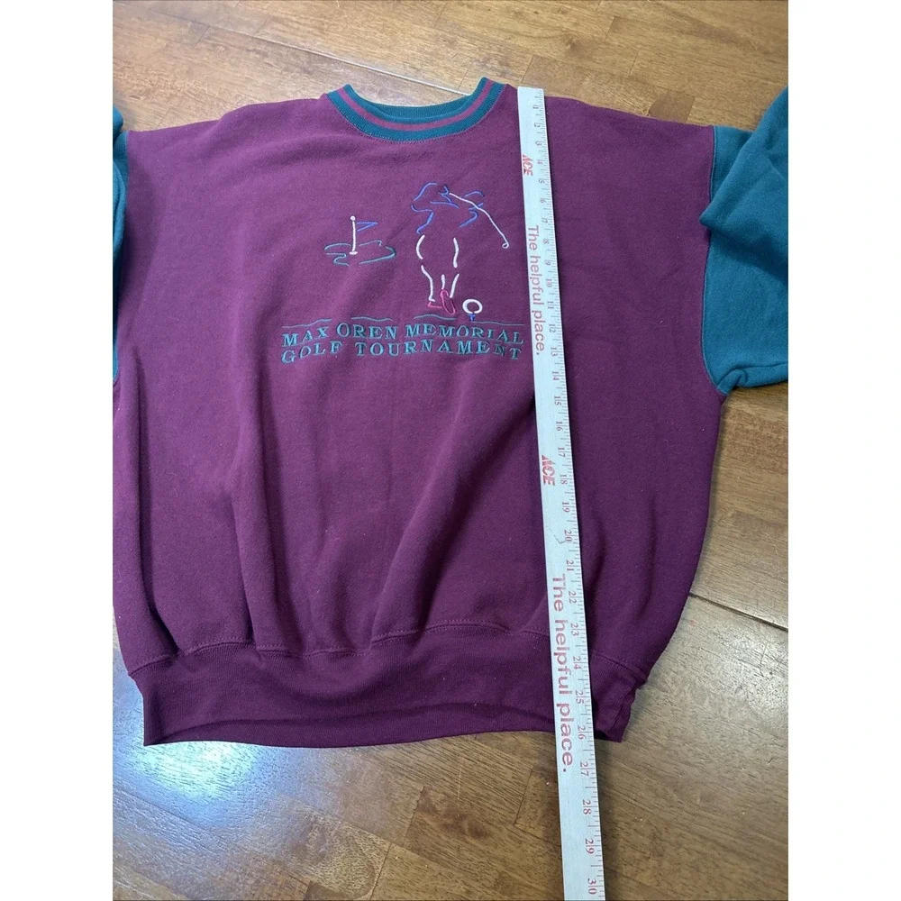 Vintage HL Miller Gold Pullover Sweatshirt Men's Size XL Made In USA Golf Red - Picture 7 of 12